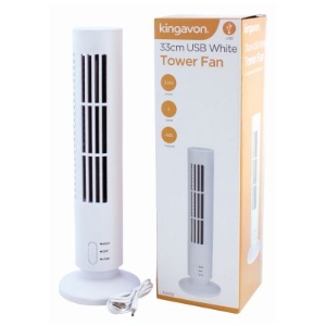 Fan Desk Mini Tower USB Operated White