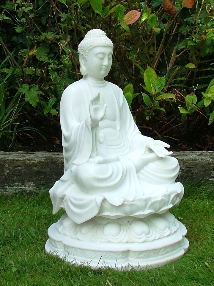 Warrior - Garden Ornament THAI BUDDHA WHITE Colour 46cm - Warrior ...