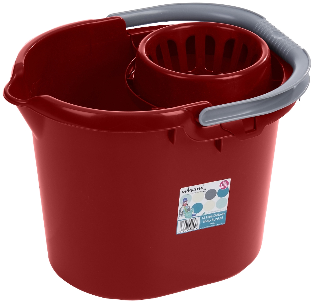 Bucket Mop Rect. 16Ltr. Deluxe - Various Colours